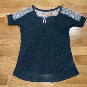 Lace trim t-shirt